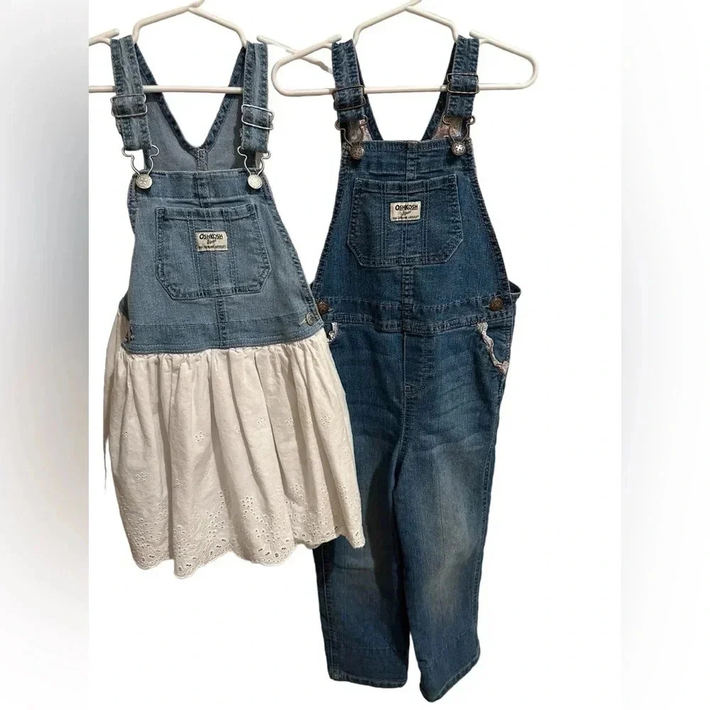 OshKosh B'Gosh Toddler Girl Jumper and Overalls Bundle